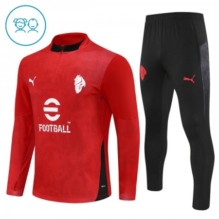 Lasten AC Milan Training Huppari 2025-26 Punainen 1/4-Zip
